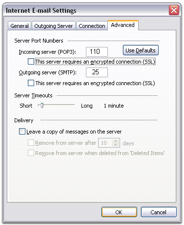 att email server settings for outlook 365